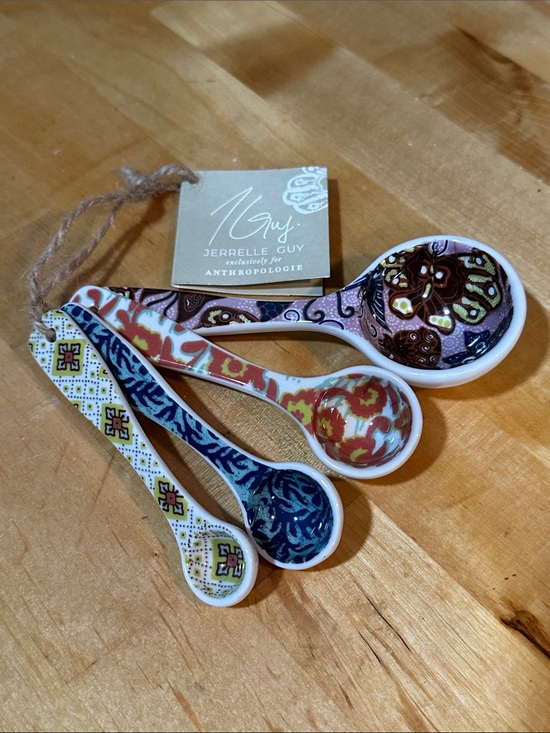Anthropologie Other - Anthropologie Multicolor Patterned Ceramic Measuring Spoon Set